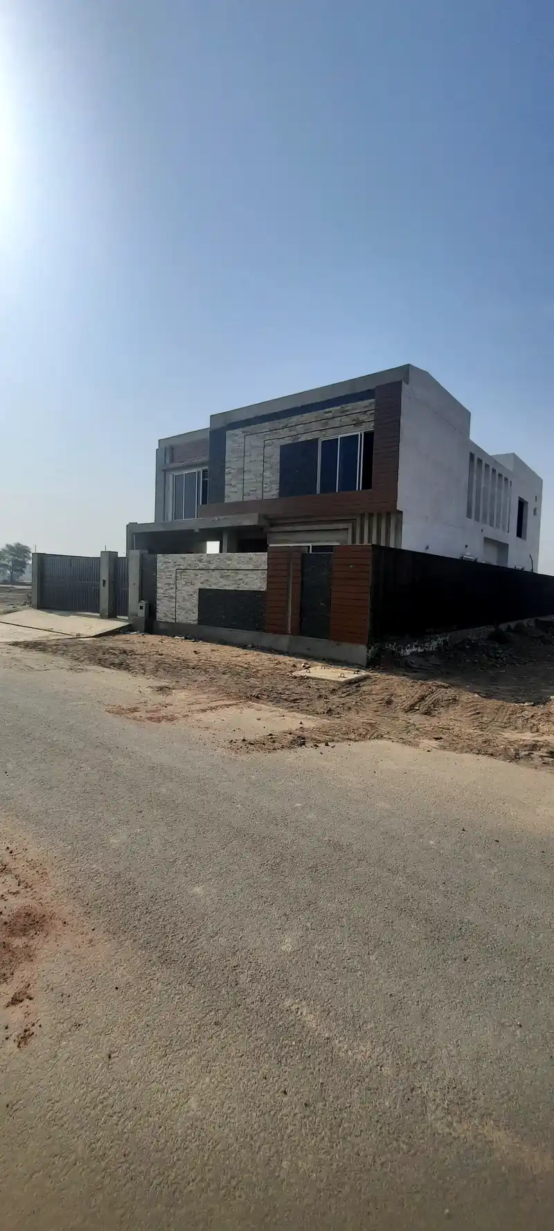 House 469 Sector Q DHA Multan corner view front and side elevation 2020 by The Niaz Builders