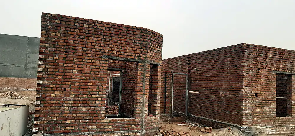 5 Marla house MPS Road Multan brickwork front view 2019 by The Niaz Builders