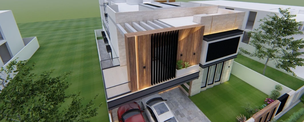 145-H DHA Multan aerial view for sale by The Niaz Builders